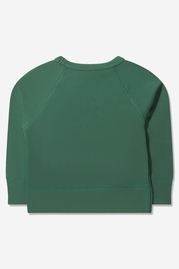 Kids Cotton Logo Sweatshirt in Green
