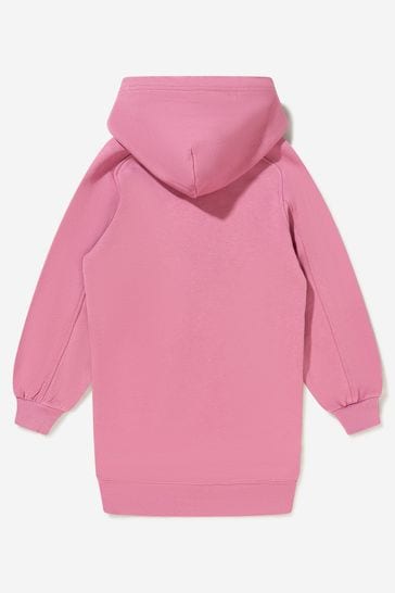 Girls Hoodie Sweater Dress in Pink
