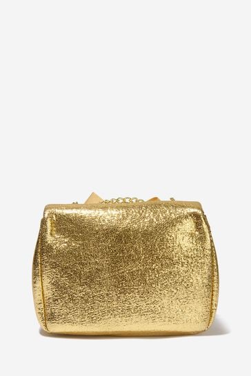 Girls Glitter Bow Bag in Gold