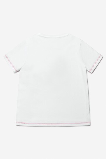 Boys Hexagon Logo Print T-Shirt in White