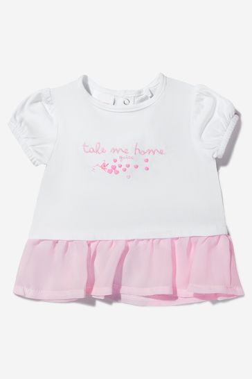 아기 소녀 티셔츠, 조끼와 레깅스 세트 에 핑크