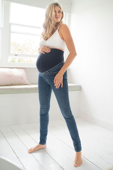 Buy Seraphine Blue Organic Over Skinny Maternity Jeans Next Denmark