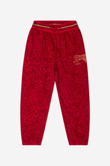 Boys Chinese New Year Embroidered Joggers in Red