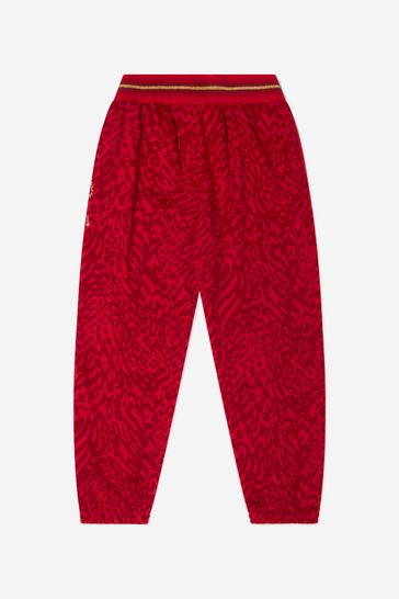 Boys Chinese New Year Embroidered Joggers in Red