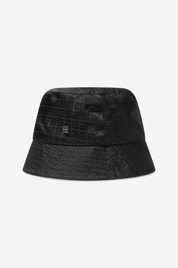 Boys 4G Jacquard Logo Hat in Black