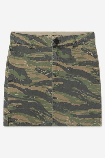 army print skirt