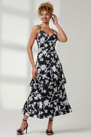 Buy Jolie Moi Front Slit Satin Midi Dress from the Laura Ashley online shop