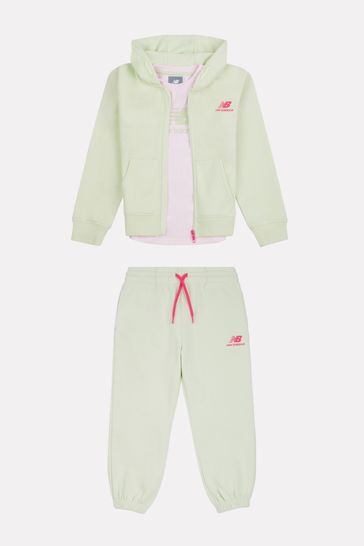 Buy New Balance Baby Girls 100 Cotton Tracksuit Set from the Laura Ashley online shop