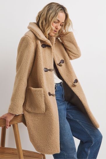 Buy JD Williams Collared Duffle Teddy Mid Length Coat from the Laura Ashley online shop