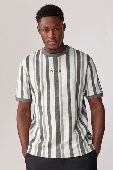 Shoulder stripe t shirt online