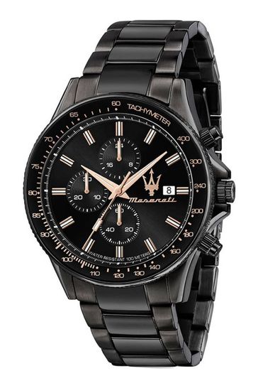 Buy Maserati Gents Sfida Black Watch from the Laura Ashley online shop