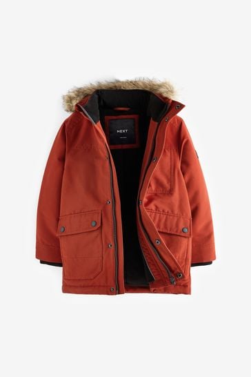 Boys discount fur parka