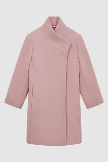 Reiss luna coat raspberry on sale