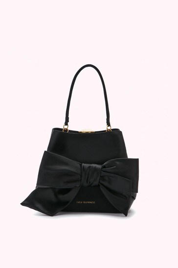Opmerkelijk Van toepassing de eerste Buy Lulu Guinness Black Bow Satin Ruby Bag from Next Netherlands