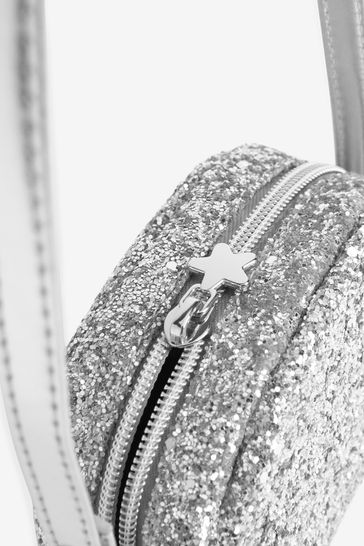 Silver glitter crossbody bag on sale