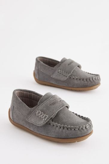 Soft leather penny loafers top