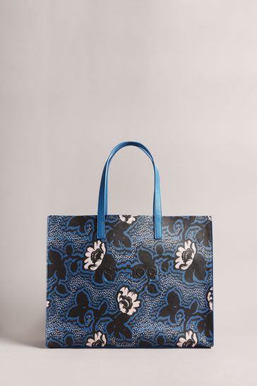 Ted Baker Women's Graphic Floral Icon Shopper Bag in Blue, Decon