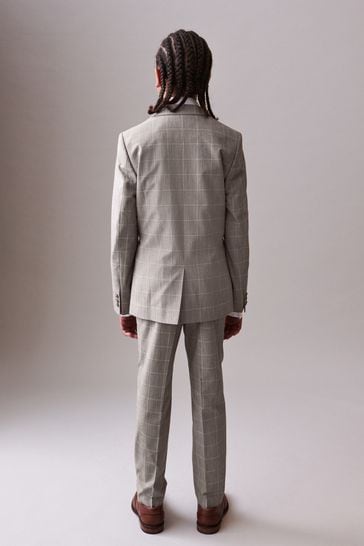 Neutral Check Suit Jacket (12mths-16yrs)