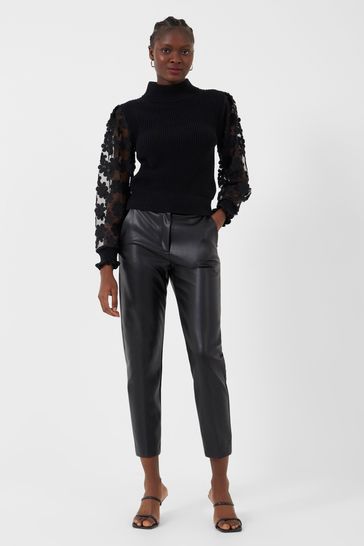 Buy French Connection Juri Mozart Mock Neck Lace Sleeve Black Jumper from  Next Austria