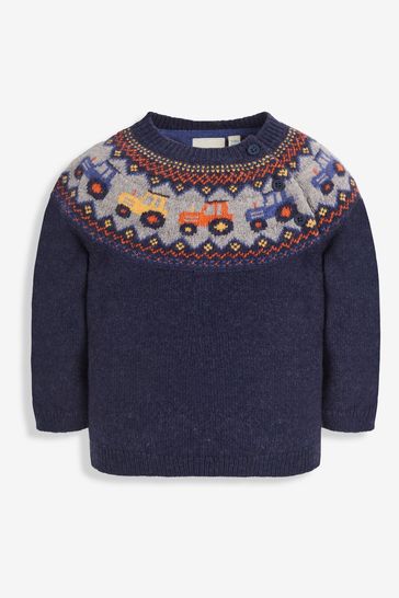 Buy JoJo Maman Bébé Tractor Fair Isle Jumper from the Next UK online shop
