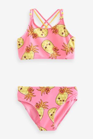 Pink Pineapple Printed Bikini 3 16yrs