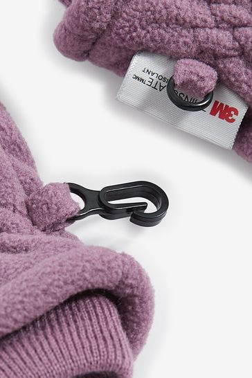 Purple online fleece gloves