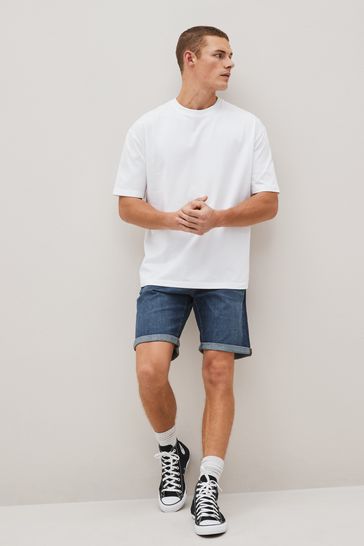 White Relaxed Fit Essential Crew Neck T-Shirt