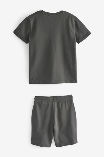 Charcoal Grey T-Shirt and Shorts 2 Piece Set (3-16yrs)