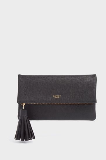 Buy OSPREY LONDON Bexley Grainy Hide Leather Clutch Bag from the Laura Ashley online shop