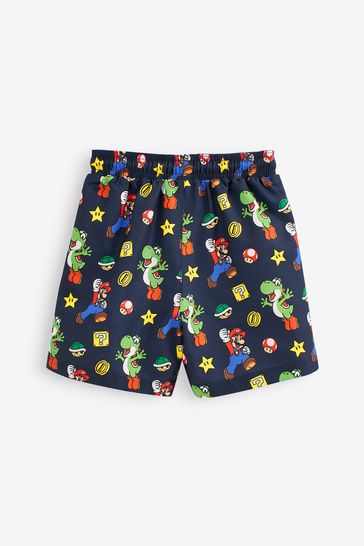 Black Mario Swim Shorts (3-16yrs)