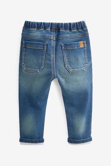 Mid Blue Denim Super Soft Pull On Jeans With Stretch 3mths 7yrs