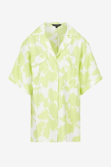 Buy Armani Exchange Lime Green Short Sleeve Resort Shirt from Next Latvia