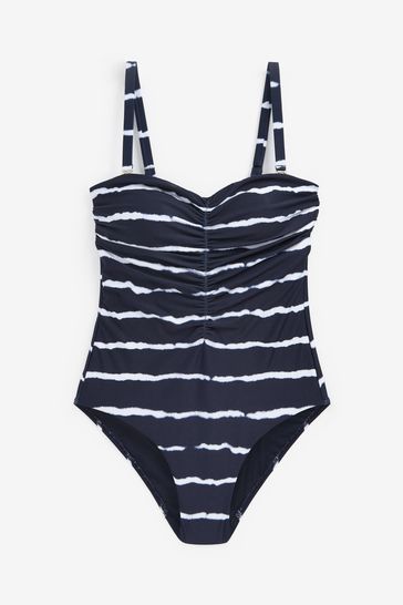 Bandeau one piece deals bathing suit tummy control
