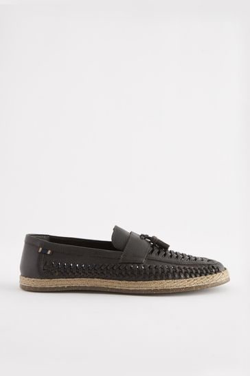 Buy Weave Tassel Loafers from Next
