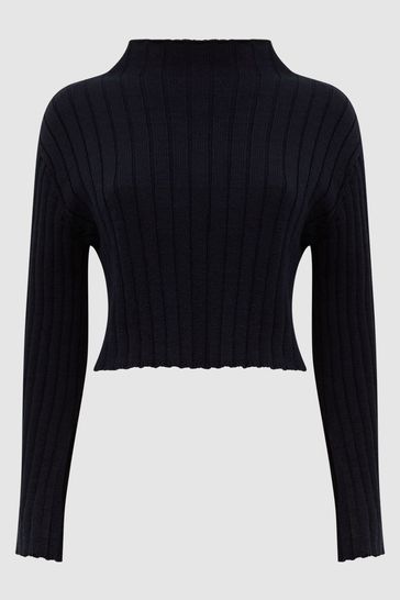 Buy Reiss Gabriella Funnel Neck Cropped Jumper from the Next UK online shop