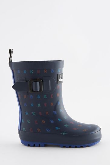 Buy Baker by Ted Baker Boys Navy Blue Logo Welly Boots from the Next UK ...