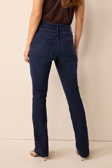Inky Blue Denim Slim Lift And Shape Bootcut Jeans