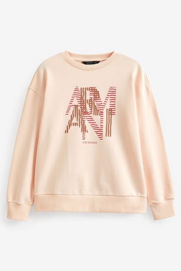 Buy Armani Exchange Cream Logo Sweatshirt from Next Lithuania