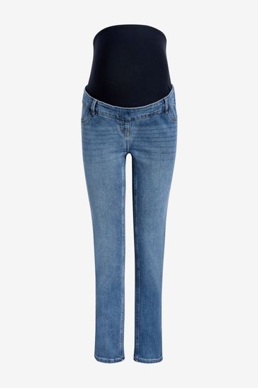 Green jeans with pockets on top the side