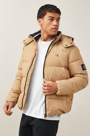 Buy Calvin Klein Jeans Brown Essential Down Jacket from Next Latvia