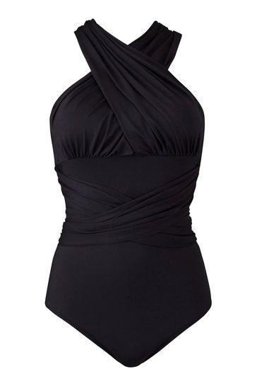 Buy Simply Be Black Magicsculpt Convertible Swimsuit from the Next UK ...
