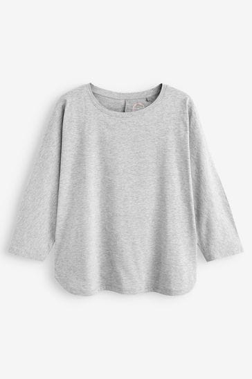 Grey 3/4 Length Sleeve T-Shirt
