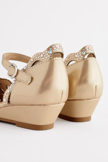 Glitter wedge heels store