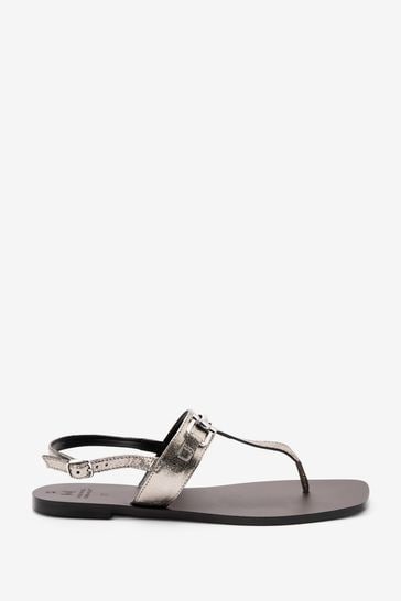 Pewter thong sale sandals