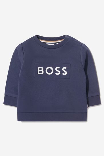 Hugo Boss Baby Boys Navy Logo Sweatshirt 