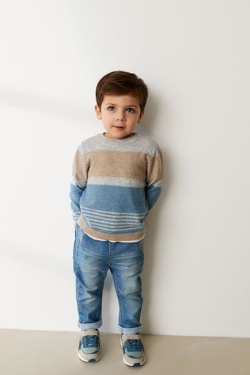 Buy Fine Gauge Striped Knitted Jumper (3mths-7yrs) from Next Australia