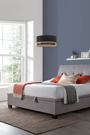 Hopkins fabric upholstered store ottoman bed frame