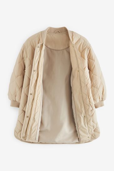 Buy Longline Quilted Padded Coat 3 16yrs from Next