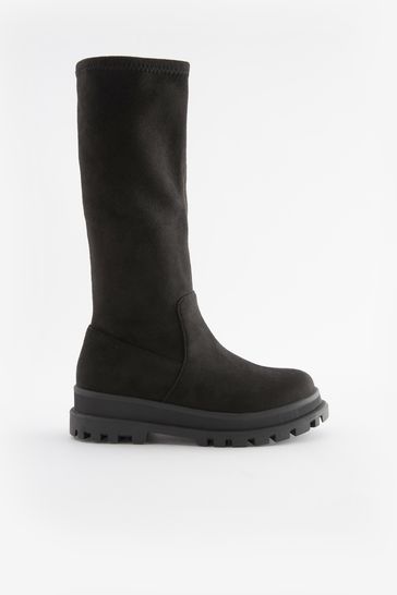 Tall pull on sale on boots