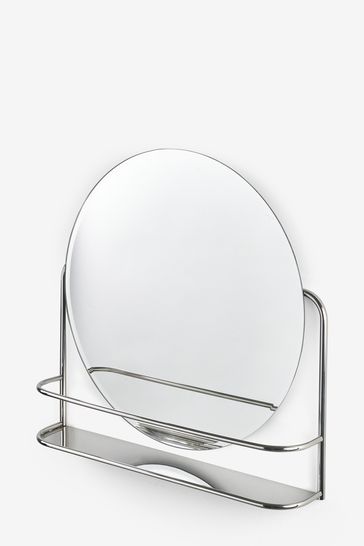 Wall shop mirror shelf